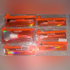 NEW Maven 6 pack bundle Pro Artistry Makeup Brush Bundle, Reusable Bag,